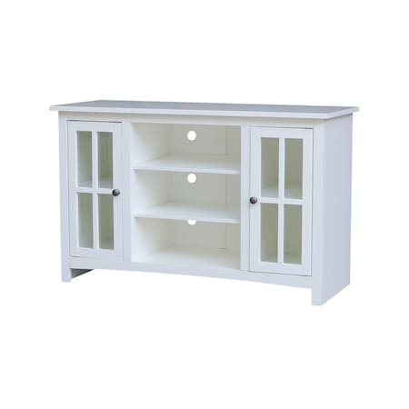 International Concepts 48" Entertainment / TV Stand with 2 Doors, White TV08-34